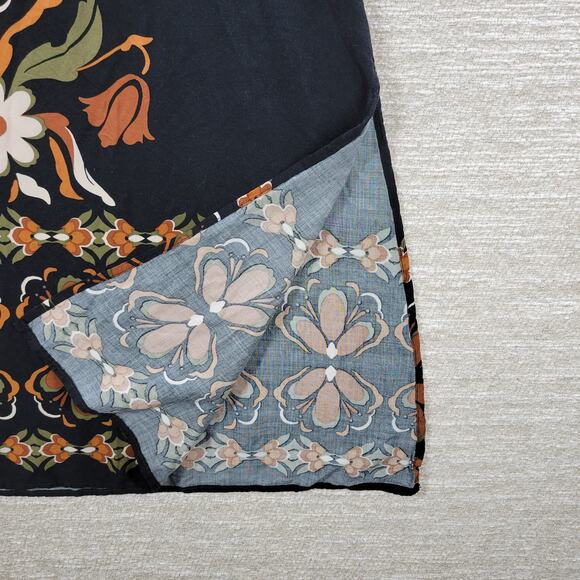 MSK Halter Maxi Dress Womens S Black Floral Tie Band Neck Vacation Summer Boho - Picture 11 of 16